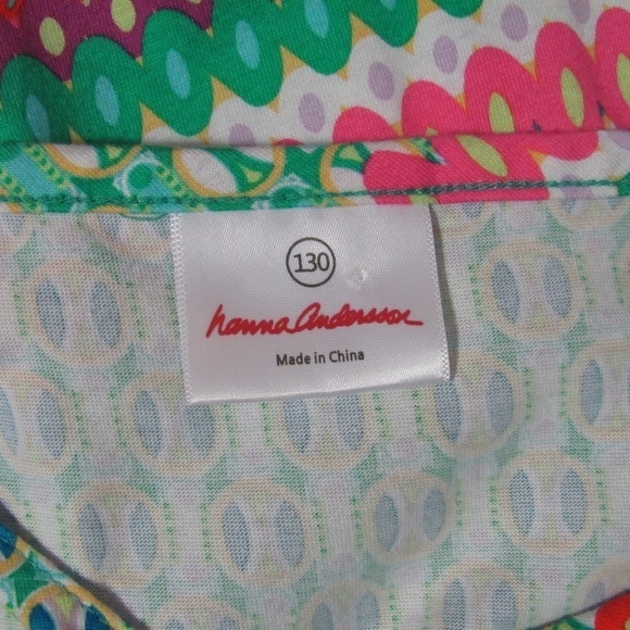 Hanna Andersson Sundress 130 8 Multi Geom Ruffles - Picture 3 of 3